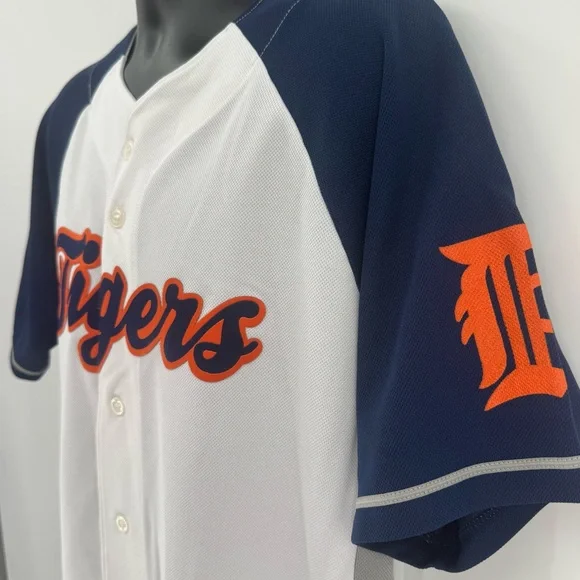 Detroit Tigers Brandon Inge #15 MLB Jersey White Navy Size Large (T1) - Picture 4 of 9